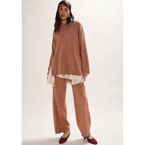 NWT Free People Button Sweater Set Chutney XS • Boho Knit • Cozy Romantic Outfit